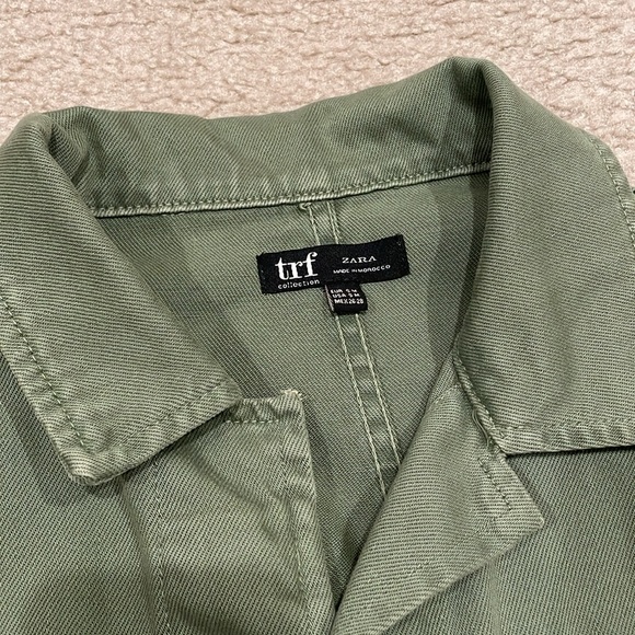 Zara trf women jacket green size s/m - Picture 3 of 9